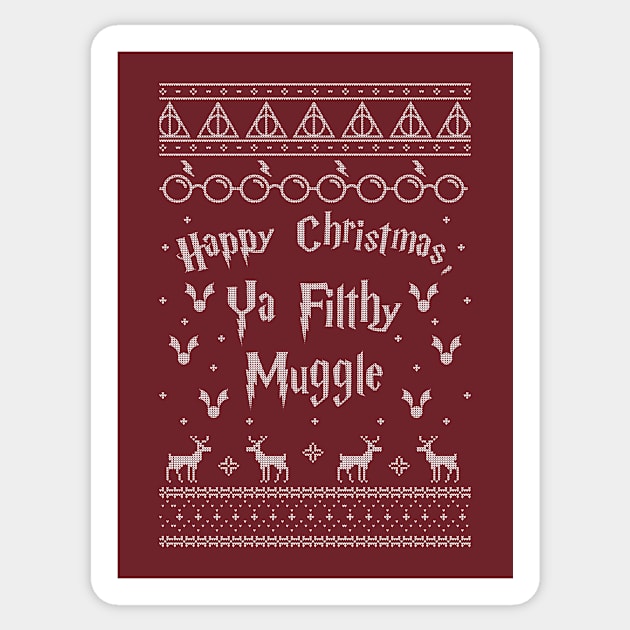 Wizarding Christmas Sweater (Jumper?) Sticker by stickerfule